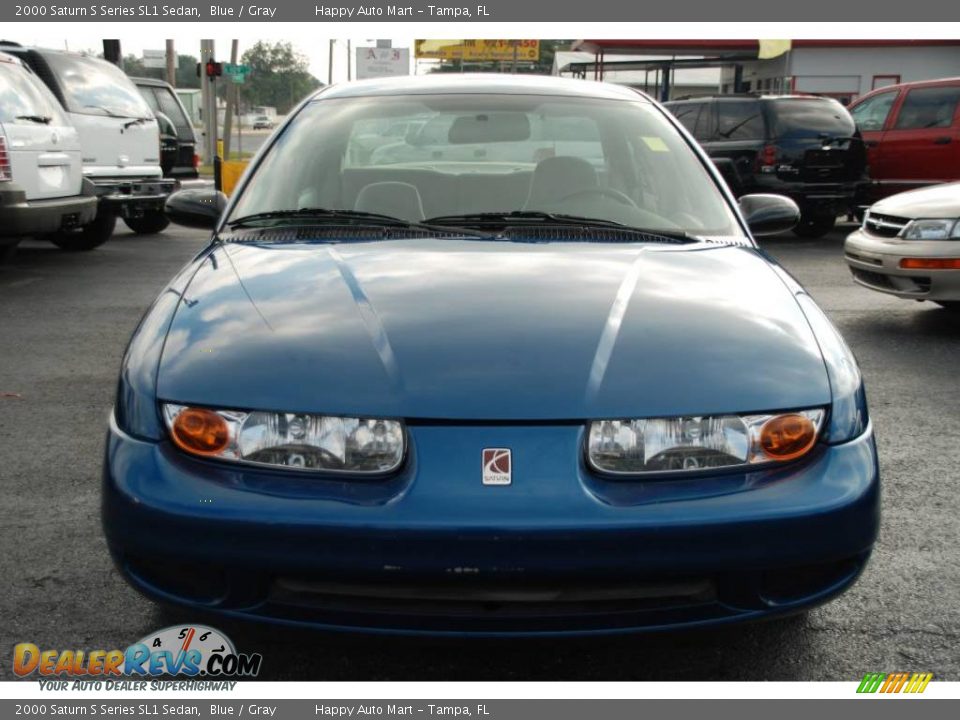 2000 Saturn S Series SL1 Sedan Blue / Gray Photo #3