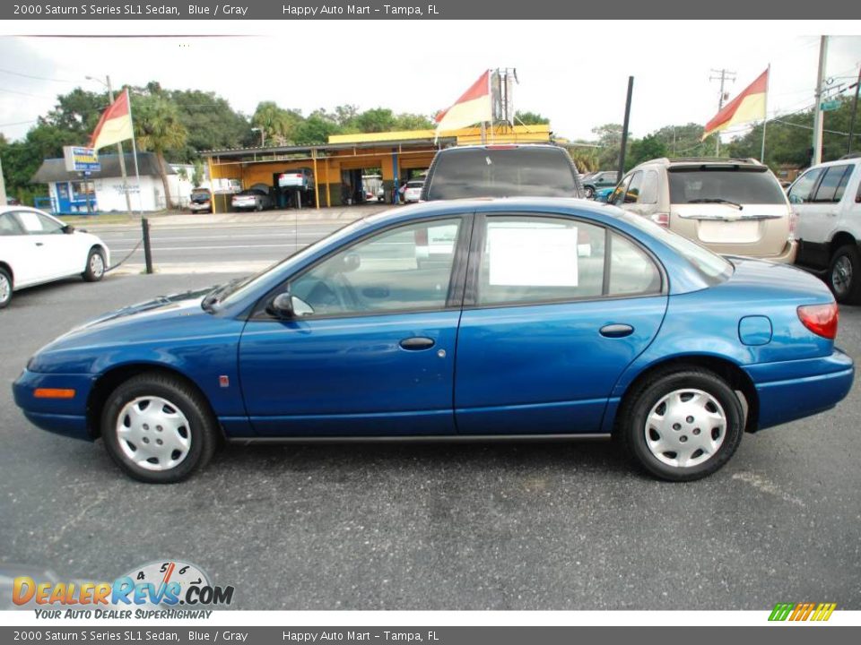 2000 Saturn S Series SL1 Sedan Blue / Gray Photo #4