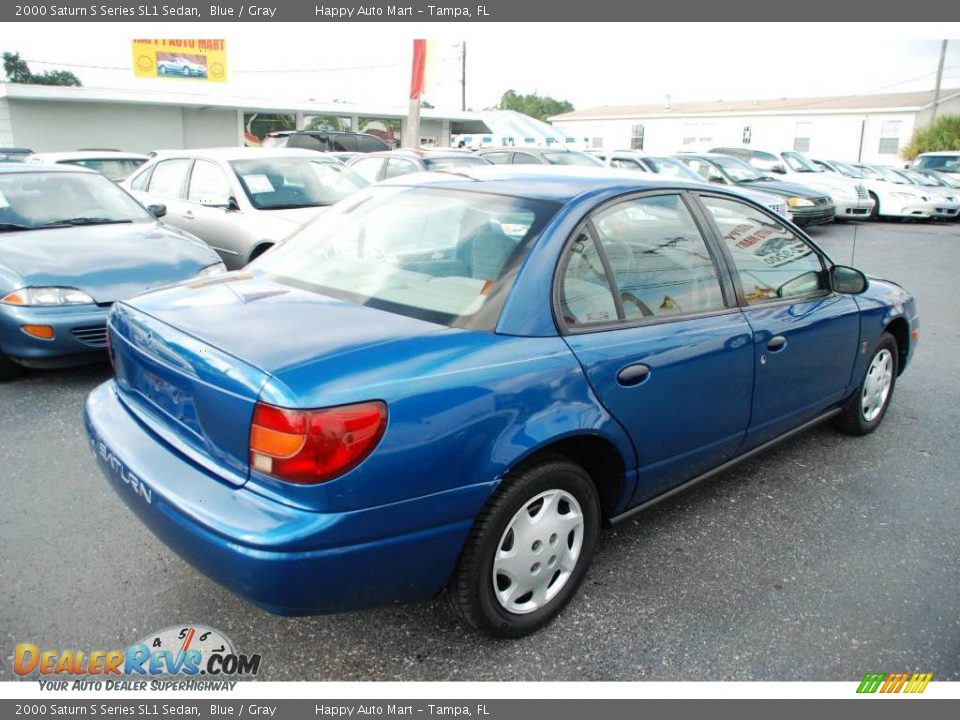 2000 Saturn S Series SL1 Sedan Blue / Gray Photo #8