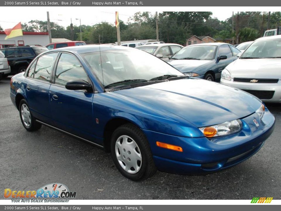 2000 Saturn S Series SL1 Sedan Blue / Gray Photo #10