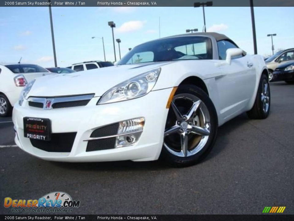 2008 Saturn Sky Roadster Polar White / Tan Photo #1
