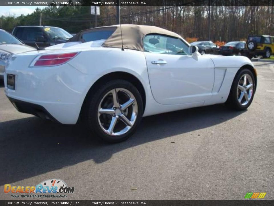 2008 Saturn Sky Roadster Polar White / Tan Photo #6