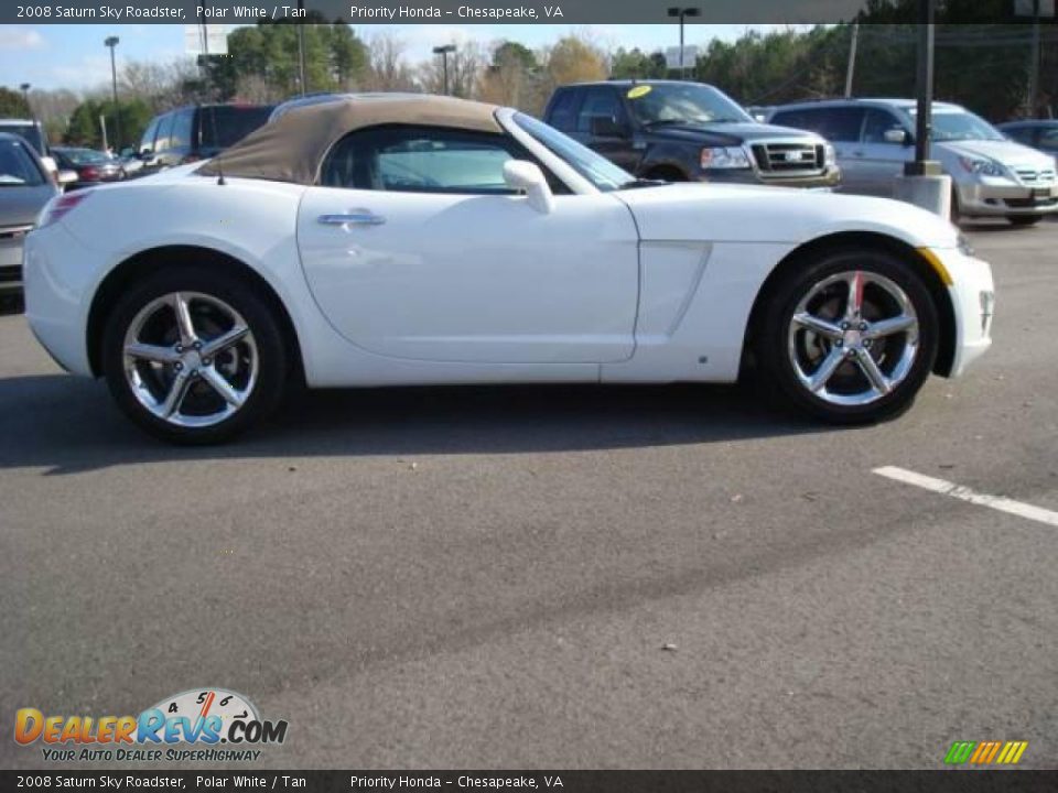 2008 Saturn Sky Roadster Polar White / Tan Photo #7