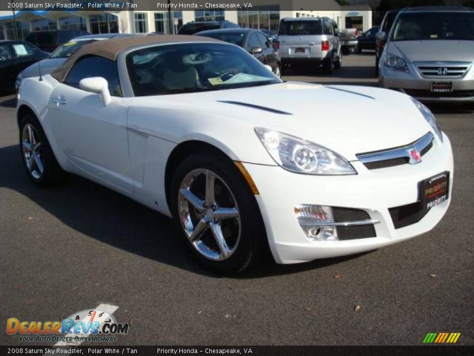 2008 Saturn Sky Roadster Polar White / Tan Photo #8