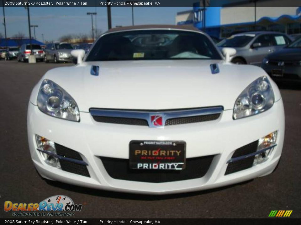 2008 Saturn Sky Roadster Polar White / Tan Photo #9