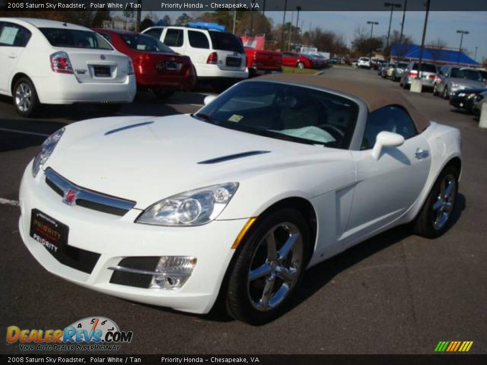 2008 Saturn Sky Roadster Polar White / Tan Photo #10