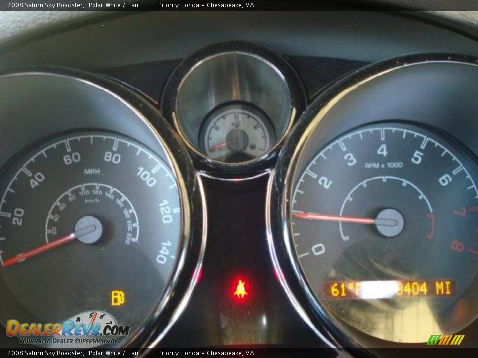 2008 Saturn Sky Roadster Polar White / Tan Photo #18