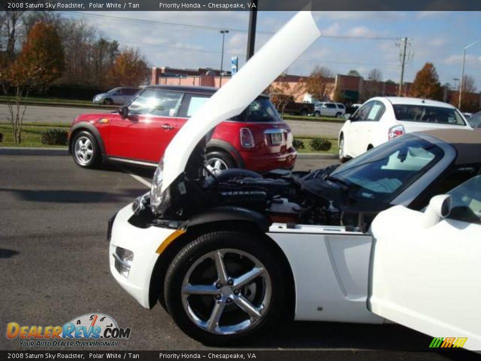 2008 Saturn Sky Roadster Polar White / Tan Photo #24