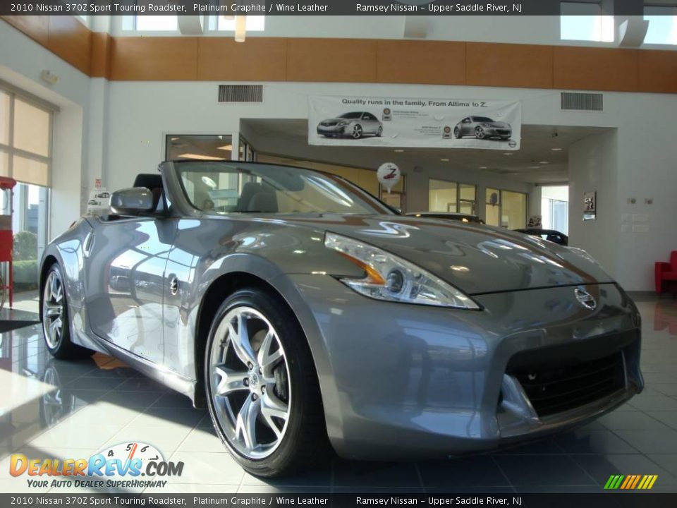 2010 Nissan 370Z Sport Touring Roadster Platinum Graphite / Wine Leather Photo #14