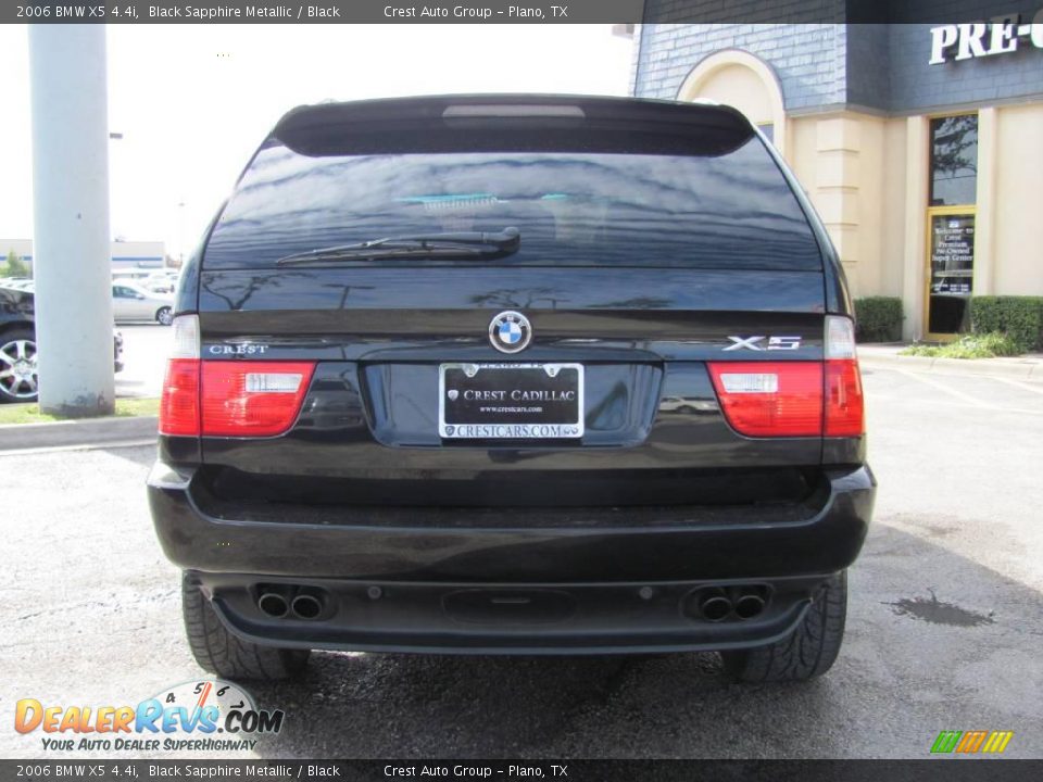 2006 BMW X5 4.4i Black Sapphire Metallic / Black Photo #6