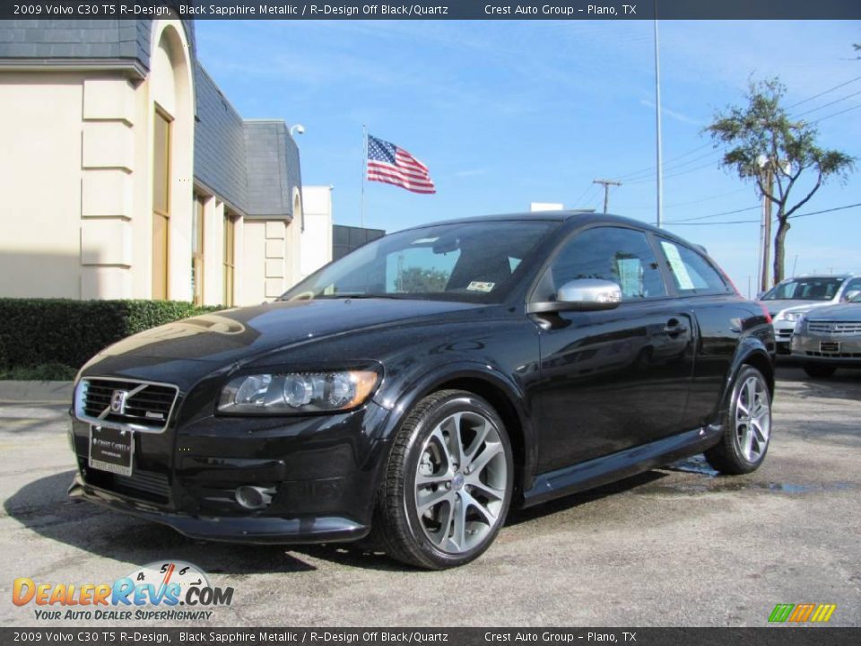 2009 Volvo C30 T5 R-Design Black Sapphire Metallic / R-Design Off Black/Quartz Photo #3