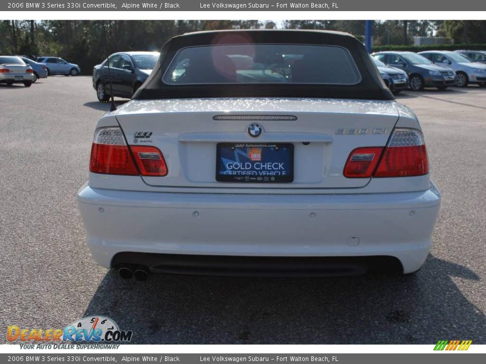 2006 BMW 3 Series 330i Convertible Alpine White / Black Photo #4