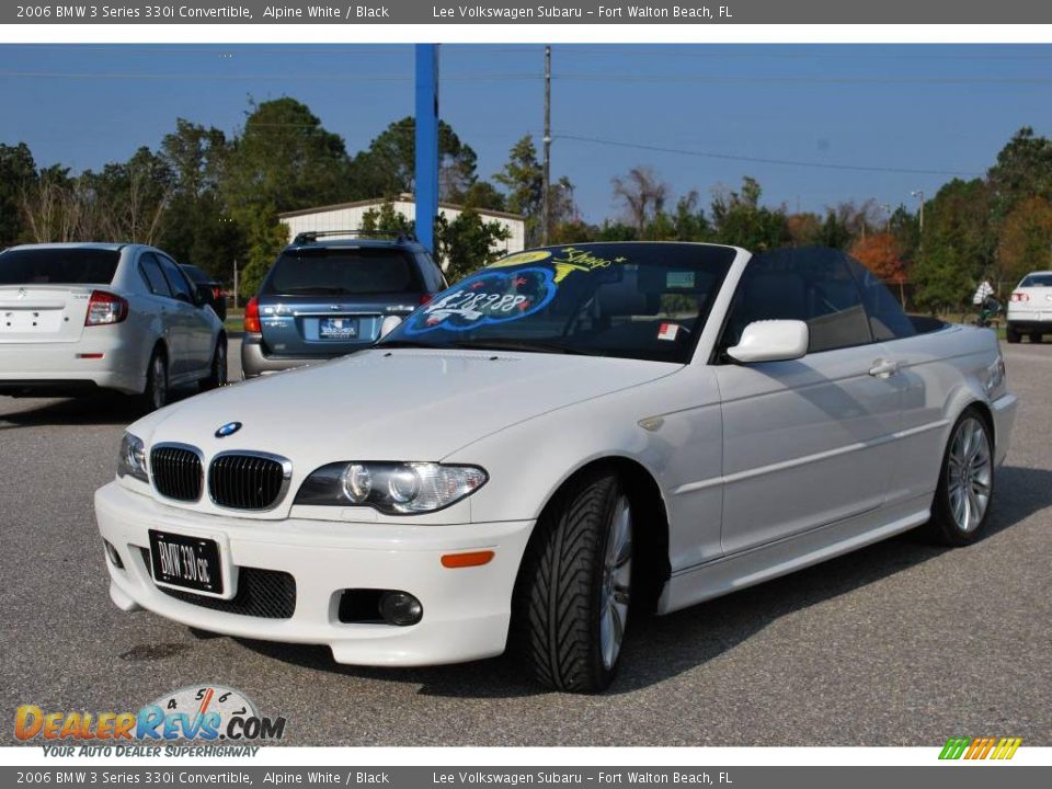 2006 BMW 3 Series 330i Convertible Alpine White / Black Photo #13