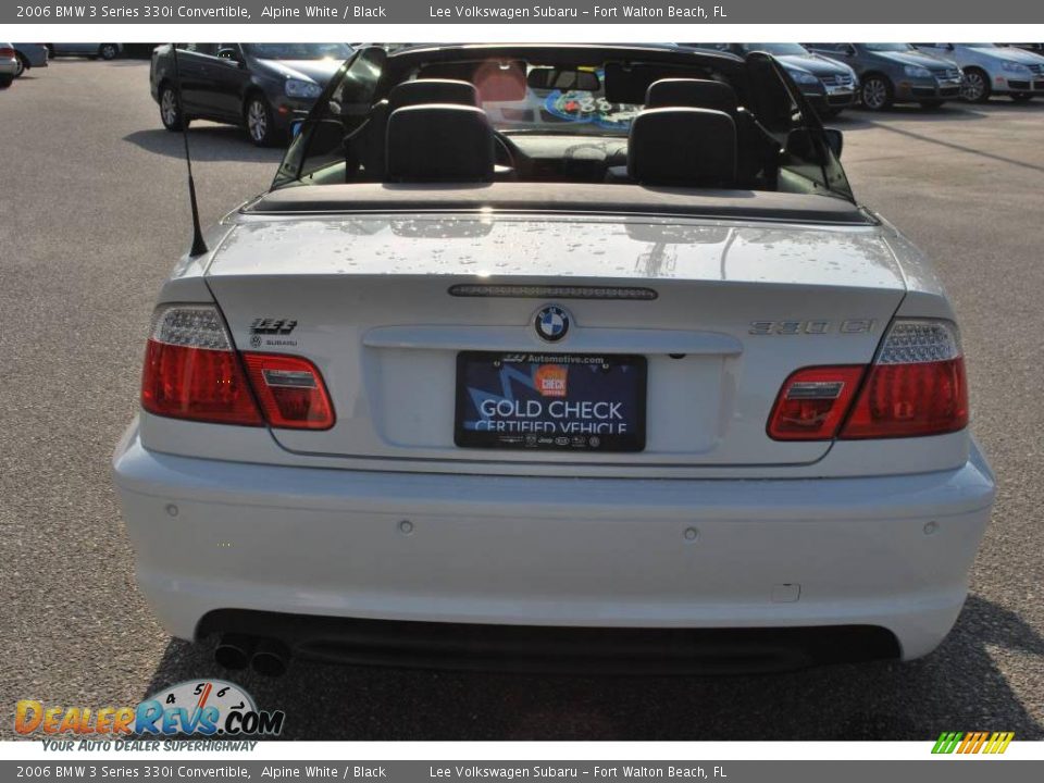 2006 BMW 3 Series 330i Convertible Alpine White / Black Photo #16