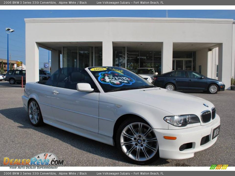 2006 BMW 3 Series 330i Convertible Alpine White / Black Photo #19