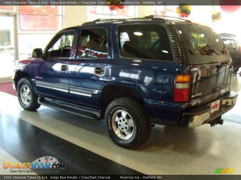 2003 Chevrolet Tahoe LS 4x4 Indigo Blue Metallic / Gray/Dark Charcoal Photo #3