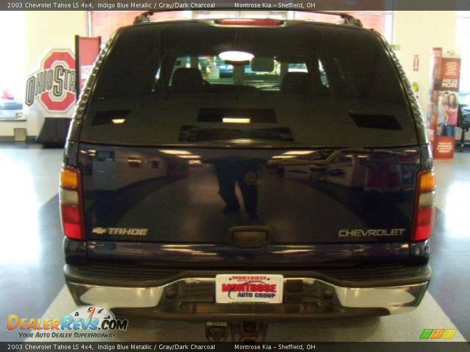 2003 Chevrolet Tahoe LS 4x4 Indigo Blue Metallic / Gray/Dark Charcoal Photo #4