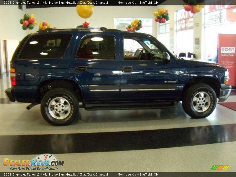 2003 Chevrolet Tahoe LS 4x4 Indigo Blue Metallic / Gray/Dark Charcoal Photo #6