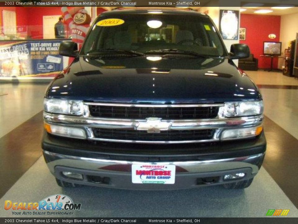 2003 Chevrolet Tahoe LS 4x4 Indigo Blue Metallic / Gray/Dark Charcoal Photo #8
