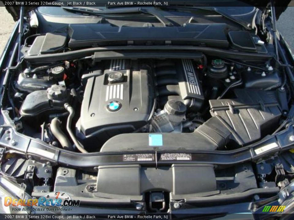 2007 BMW 3 Series 328xi Coupe Jet Black / Black Photo #24