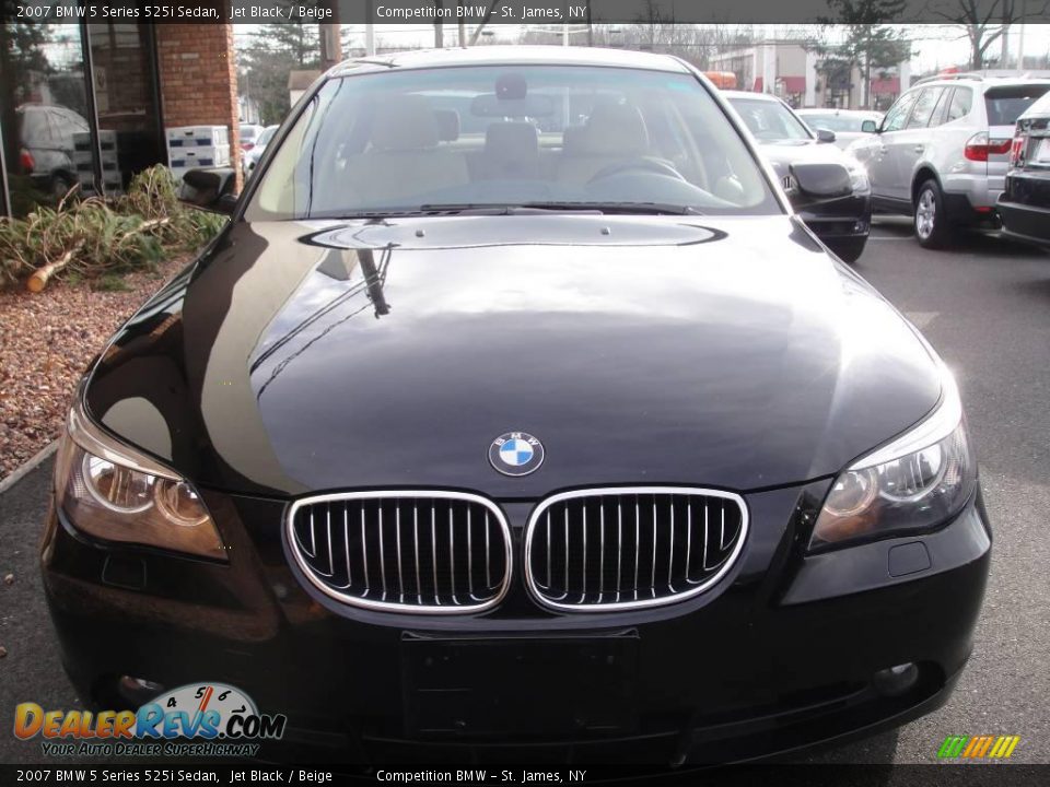 2007 BMW 5 Series 525i Sedan Jet Black / Beige Photo #2