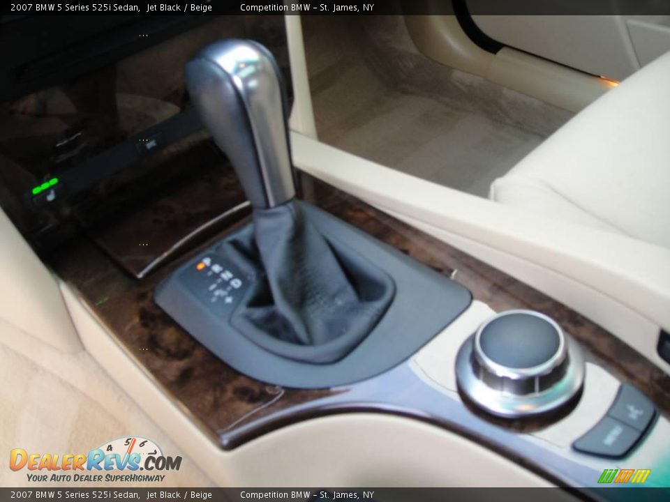 2007 BMW 5 Series 525i Sedan Jet Black / Beige Photo #13