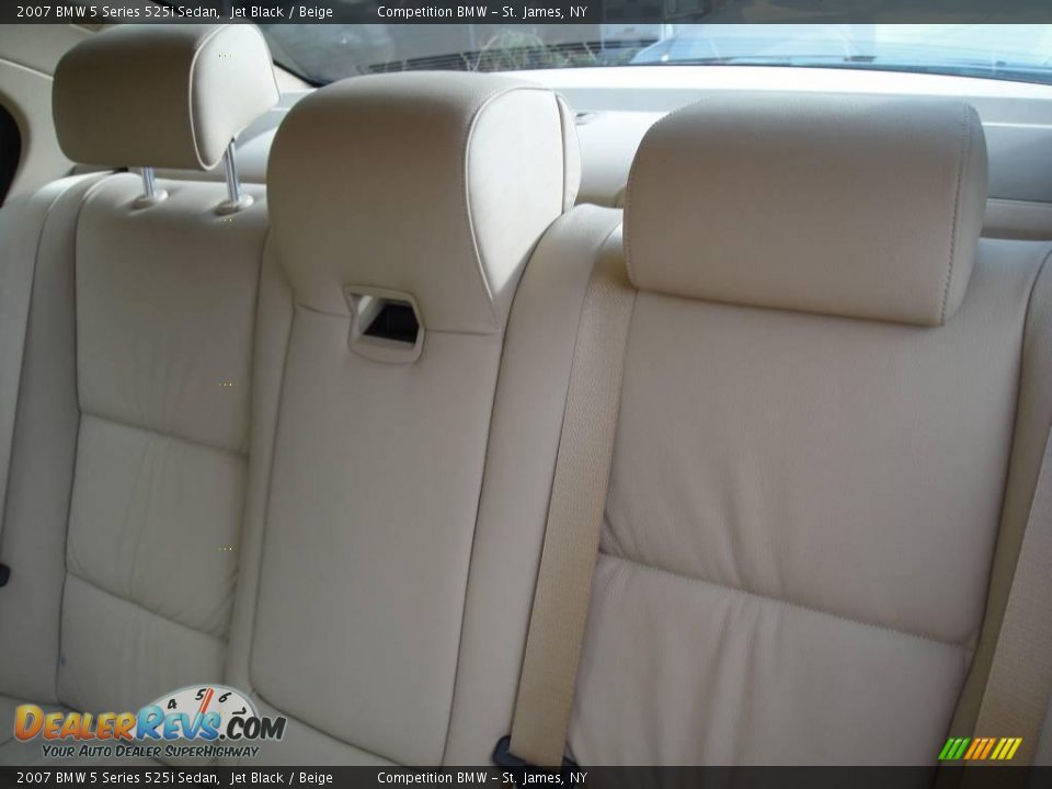 2007 BMW 5 Series 525i Sedan Jet Black / Beige Photo #15