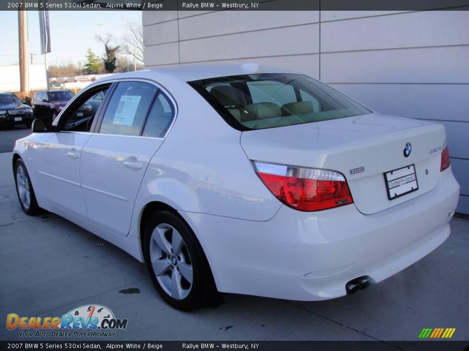 2007 BMW 5 Series 530xi Sedan Alpine White / Beige Photo #3