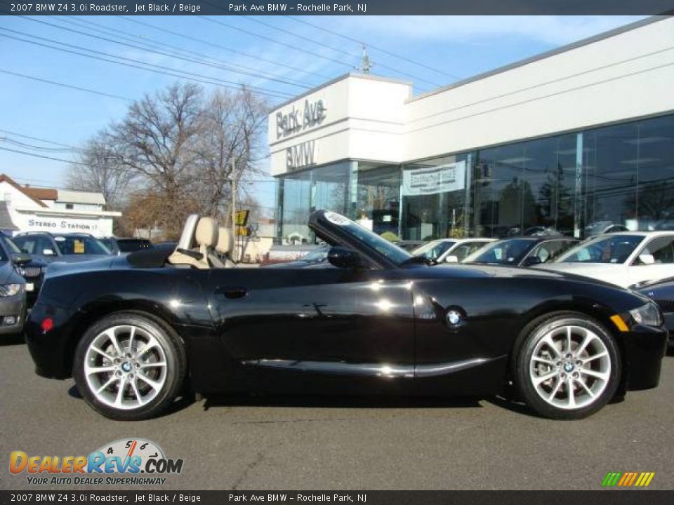 2007 BMW Z4 3.0i Roadster Jet Black / Beige Photo #1