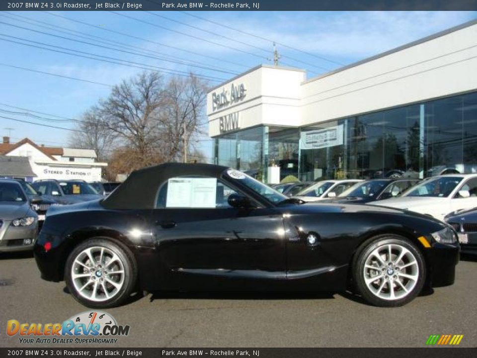 2007 BMW Z4 3.0i Roadster Jet Black / Beige Photo #2