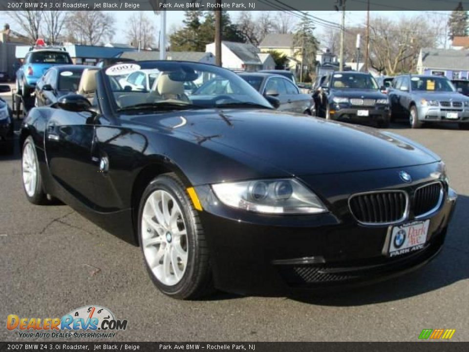 2007 BMW Z4 3.0i Roadster Jet Black / Beige Photo #3
