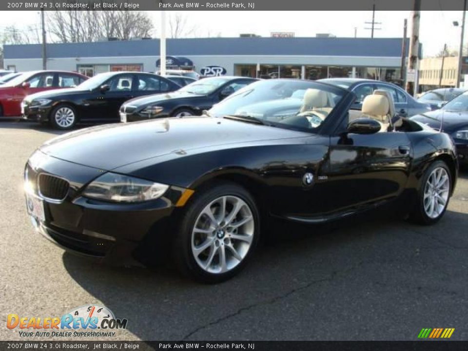 2007 BMW Z4 3.0i Roadster Jet Black / Beige Photo #6