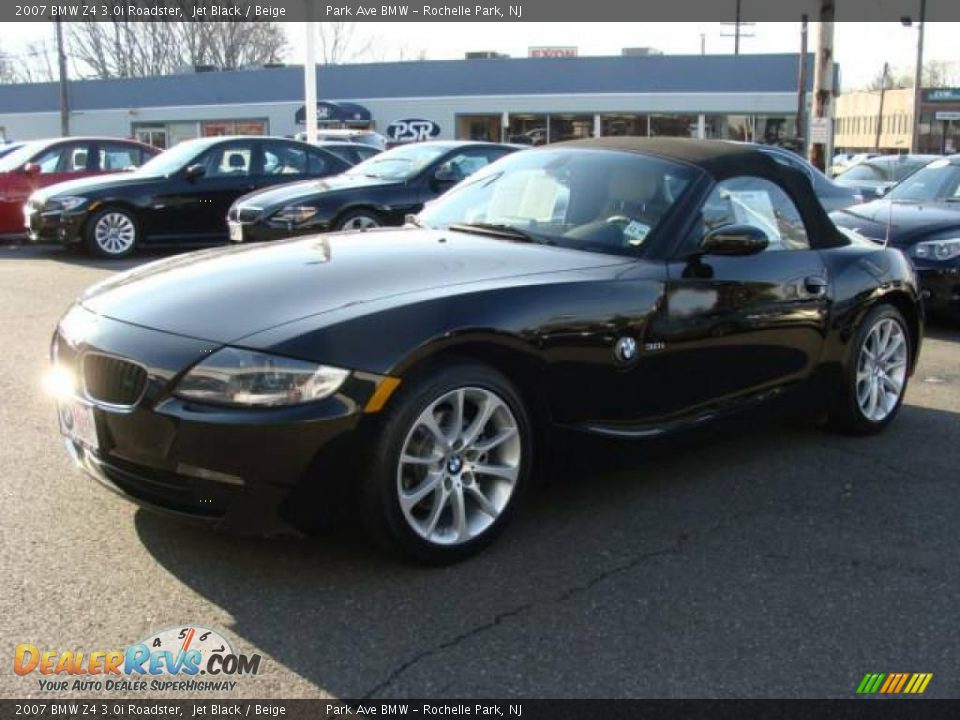 2007 BMW Z4 3.0i Roadster Jet Black / Beige Photo #7