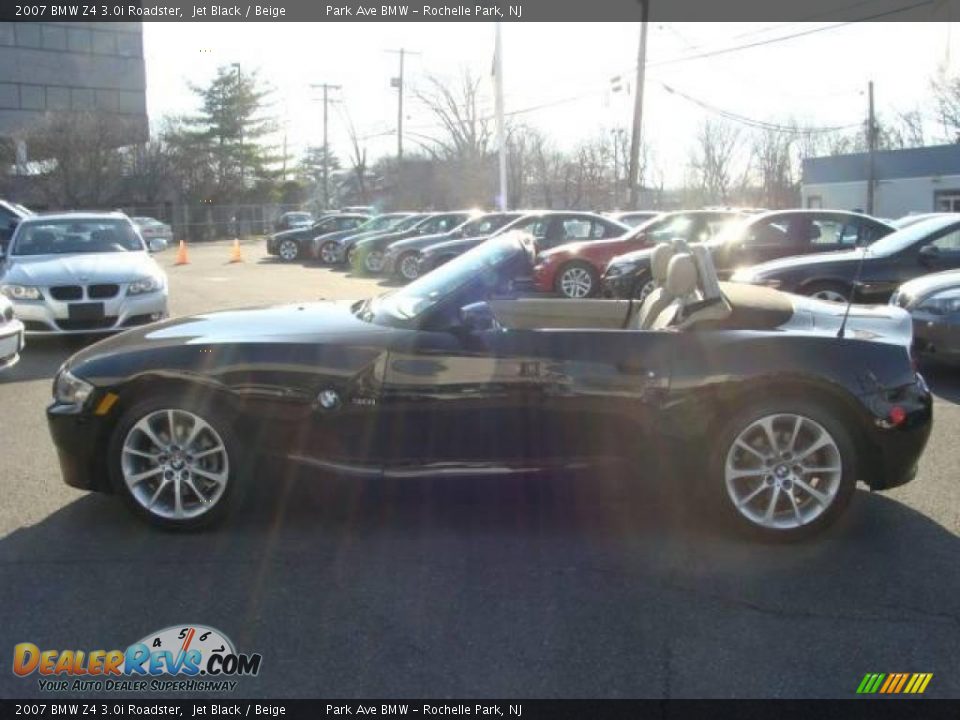 2007 BMW Z4 3.0i Roadster Jet Black / Beige Photo #8