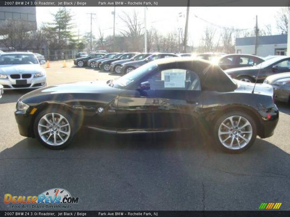 2007 BMW Z4 3.0i Roadster Jet Black / Beige Photo #9