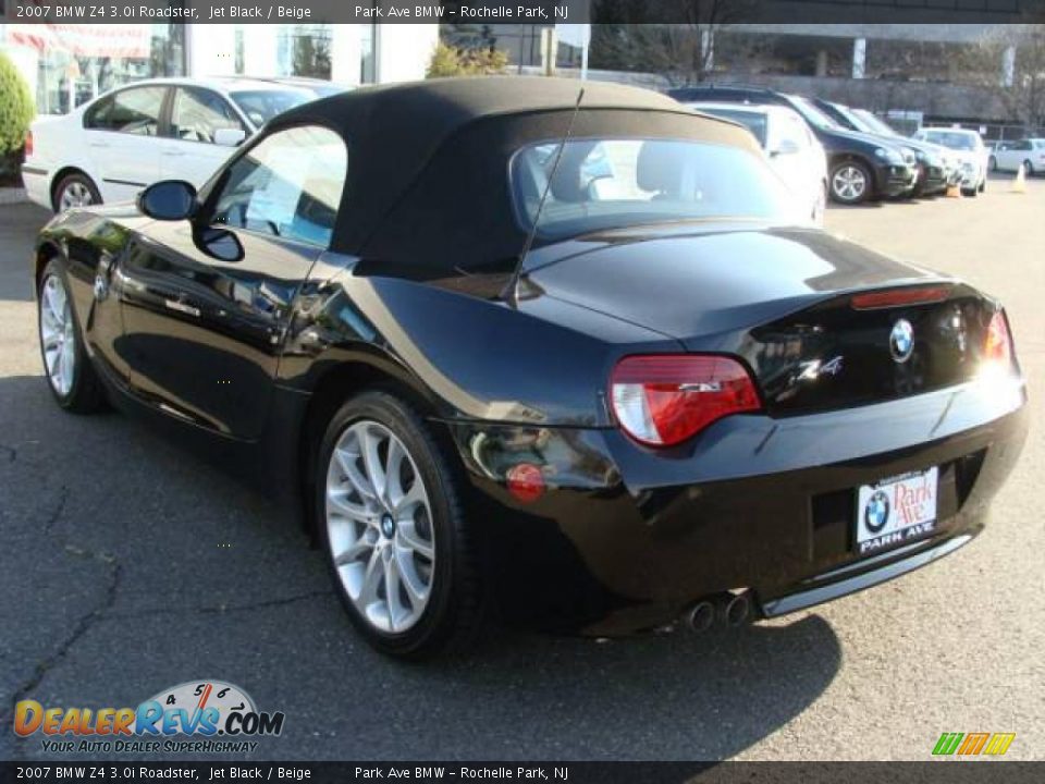 2007 BMW Z4 3.0i Roadster Jet Black / Beige Photo #11