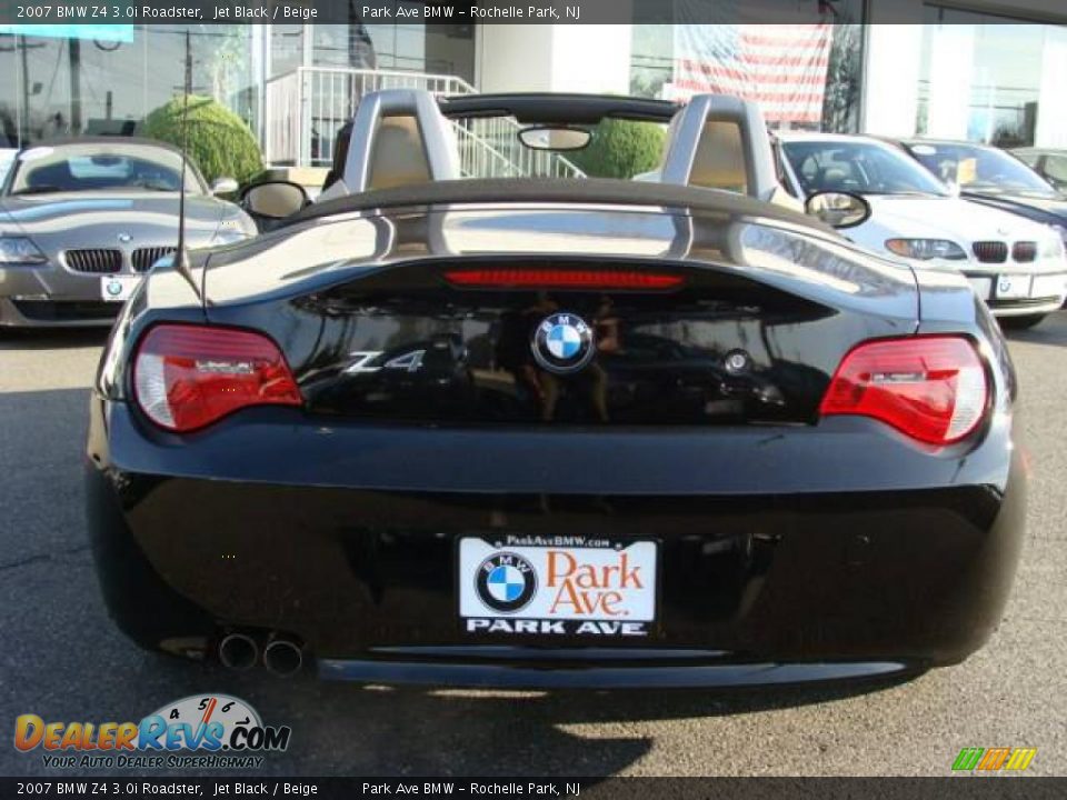 2007 BMW Z4 3.0i Roadster Jet Black / Beige Photo #12
