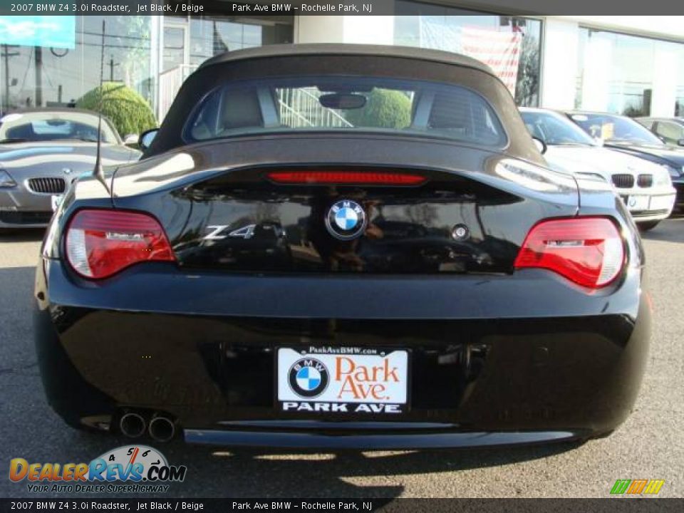 2007 BMW Z4 3.0i Roadster Jet Black / Beige Photo #13