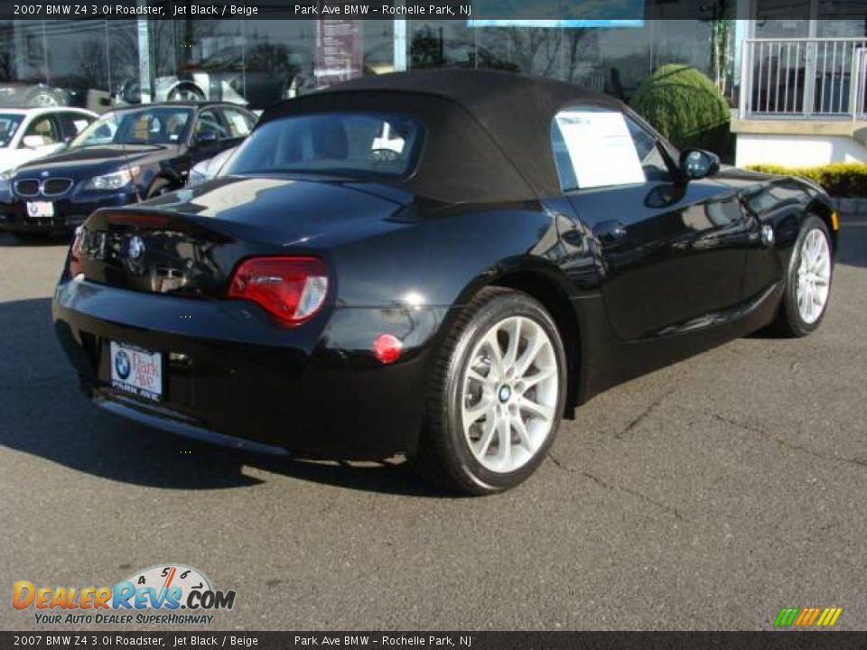 2007 BMW Z4 3.0i Roadster Jet Black / Beige Photo #15