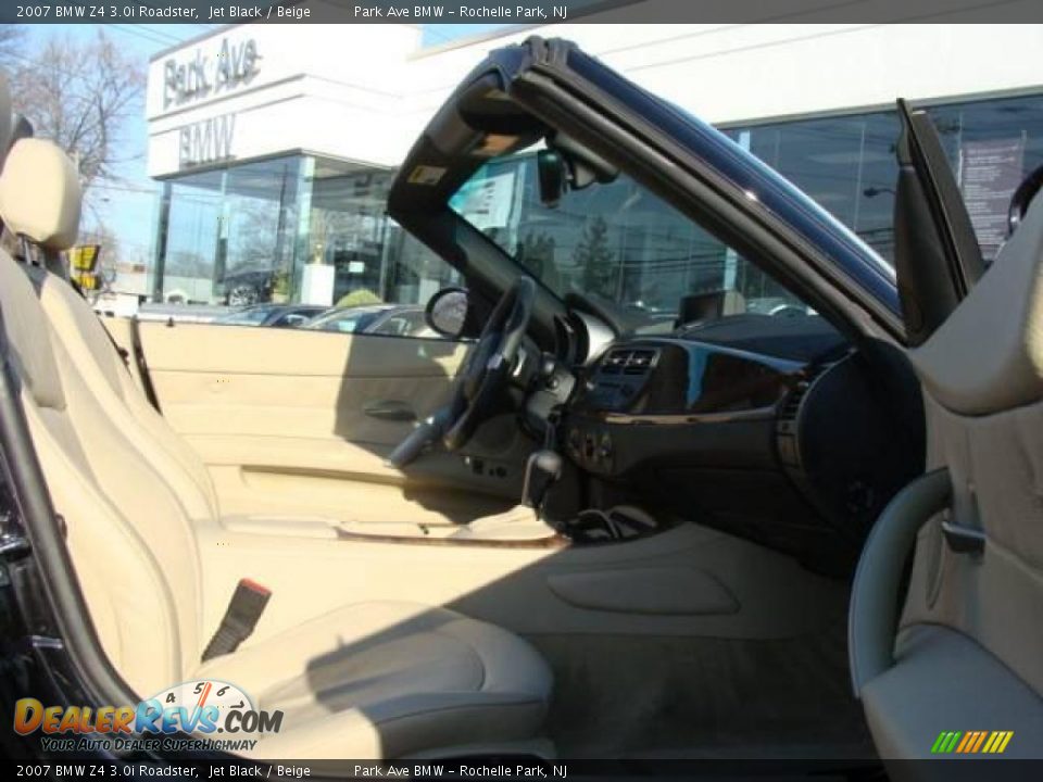 2007 BMW Z4 3.0i Roadster Jet Black / Beige Photo #18