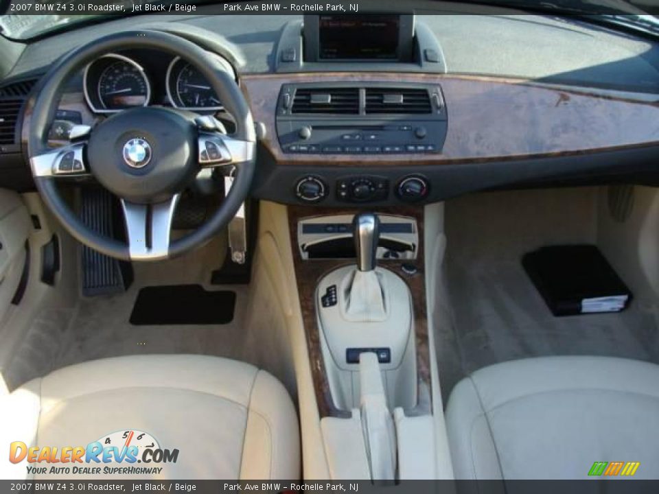 2007 BMW Z4 3.0i Roadster Jet Black / Beige Photo #20