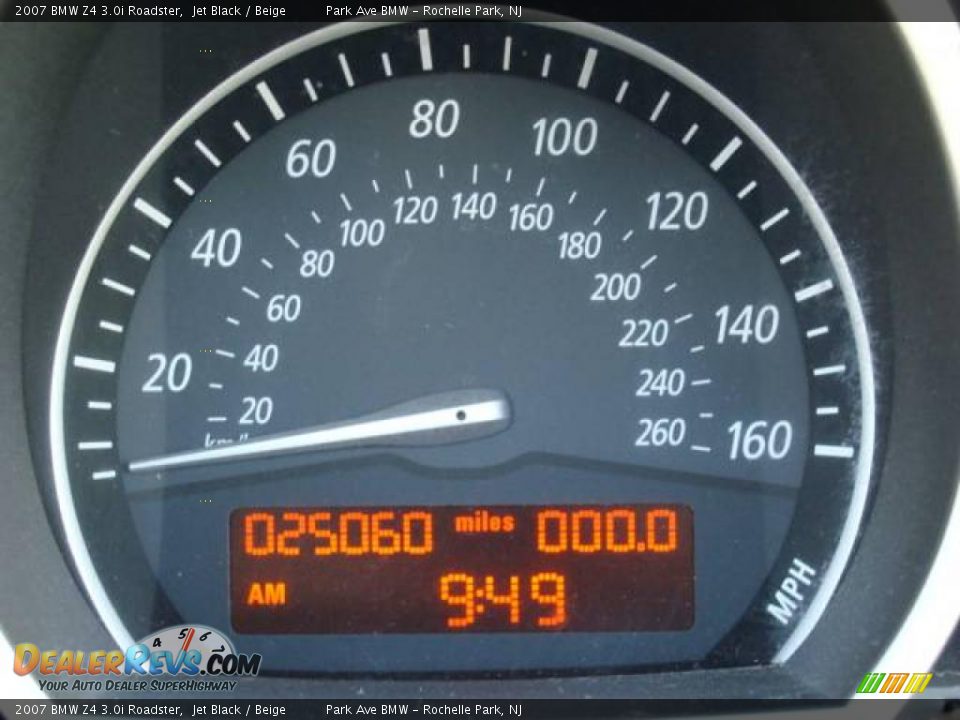 2007 BMW Z4 3.0i Roadster Jet Black / Beige Photo #22