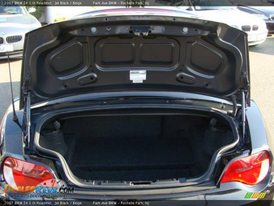 2007 BMW Z4 3.0i Roadster Jet Black / Beige Photo #25