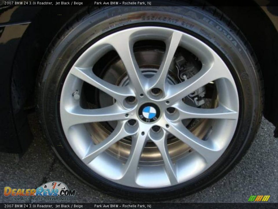 2007 BMW Z4 3.0i Roadster Jet Black / Beige Photo #26