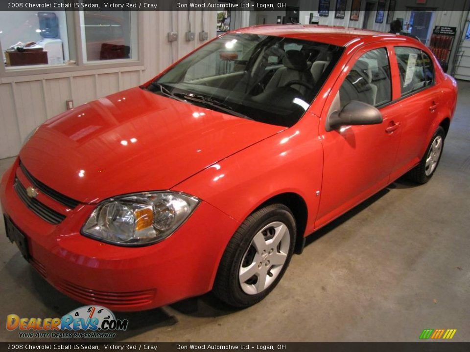 2008 Chevrolet Cobalt LS Sedan Victory Red / Gray Photo #2