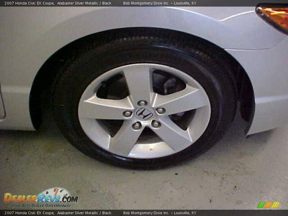 2007 Honda Civic EX Coupe Alabaster Silver Metallic / Black Photo #4