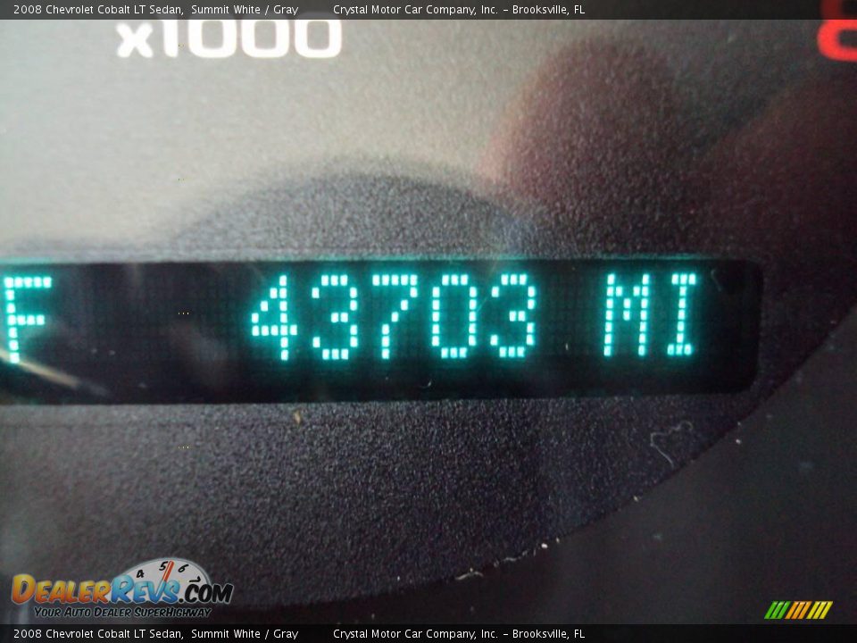 2008 Chevrolet Cobalt LT Sedan Summit White / Gray Photo #18
