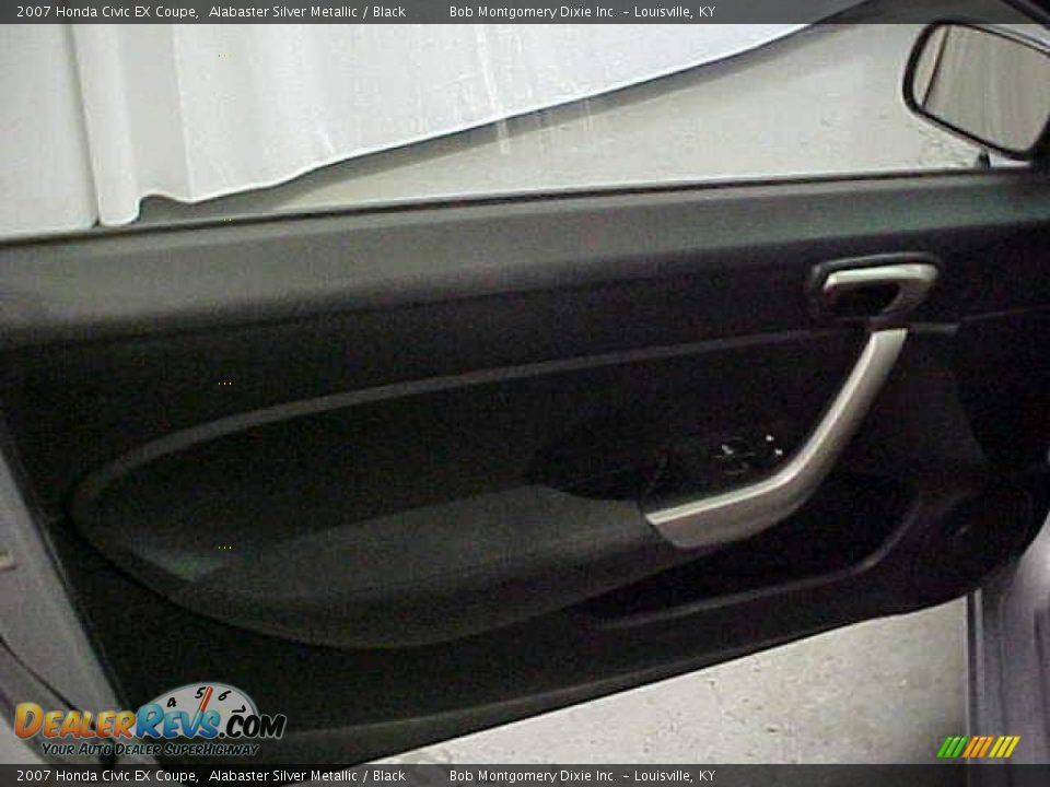 2007 Honda Civic EX Coupe Alabaster Silver Metallic / Black Photo #9