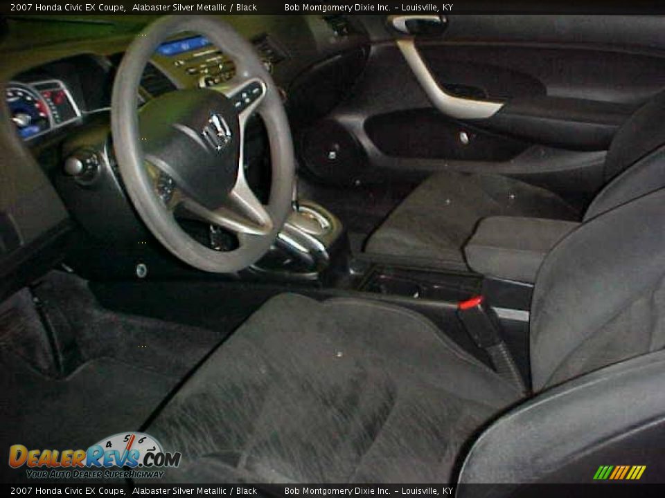 2007 Honda Civic EX Coupe Alabaster Silver Metallic / Black Photo #10