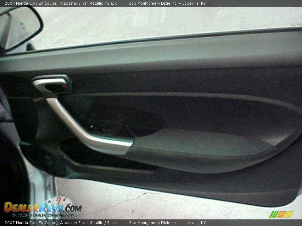 2007 Honda Civic EX Coupe Alabaster Silver Metallic / Black Photo #15